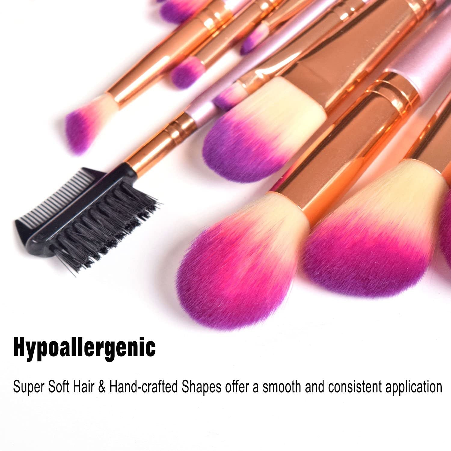 Makeup Brush Set Professional 26 Pcs Synthetic Make up Brushes Tools Kit Vegan