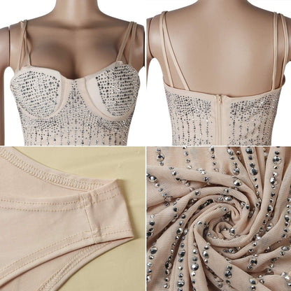 Elevate Your Style with Our Women’s Long Sleeve Rhinestone Birthday Dress - Perfect for Parties and Night Outs!