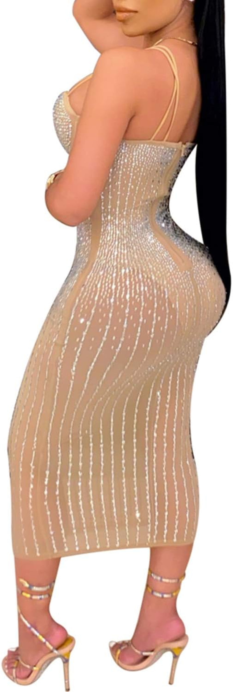 Elevate Your Style with Our Women’s Long Sleeve Rhinestone Birthday Dress - Perfect for Parties and Night Outs!