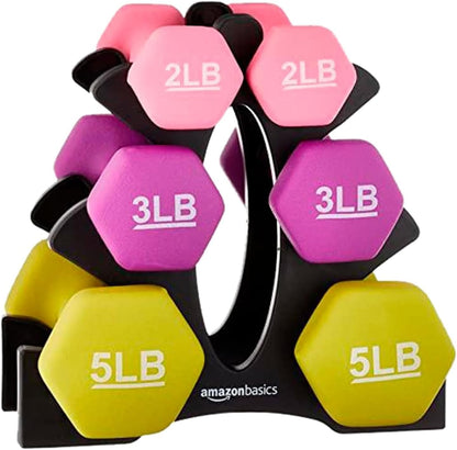 Neoprene Dumbbell Hand Weights for Exercise and Muscle Toning