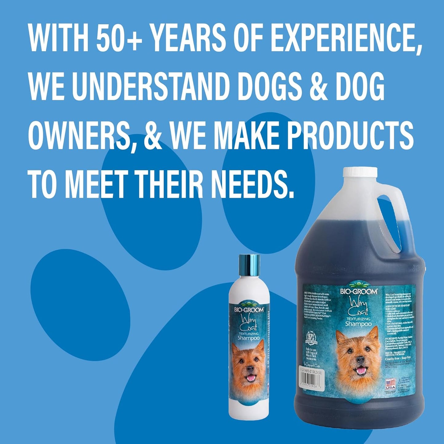 Wiry Coat Dog Shampoo - Tearless, Bathing Supplies, Puppy Wash, Cat & Dog Grooming Supplies, Cruelty-Free, Made in USA, Texturizing Shampoo - 12 Fl Oz 1-Pack